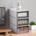 Transparent Drawer Storage Box, 26cm x 36cm x 14cm, Stackable for Office Supplies - SuperSaverAU - view 4