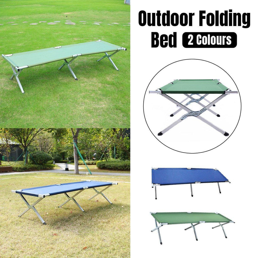 Premium Green Lightweight Folding Camping Bed Portable Outdoor Camp Cot