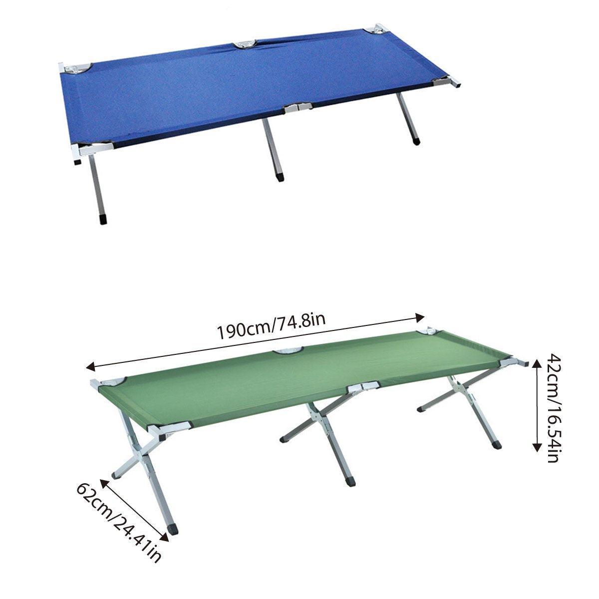 Premium Green Lightweight Folding Camping Bed Portable Outdoor Camp Cot