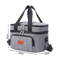 Premium 10L Insulated Lunch Bag – Grey with Shoulder Strap