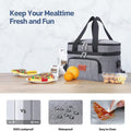 Premium 10L Insulated Lunch Bag – Grey with Shoulder Strap