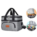 Premium 10L Insulated Lunch Bag – Grey with Shoulder Strap