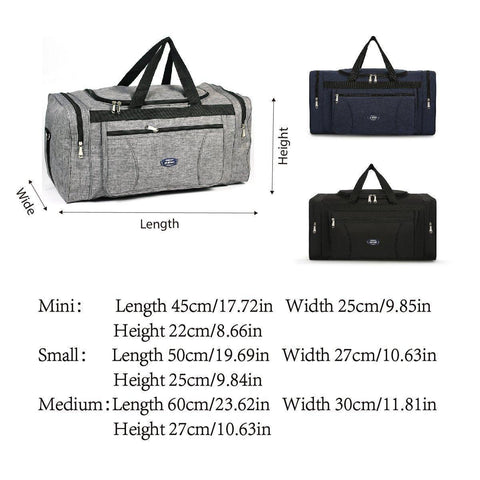 Large Capacity Waterproof Travel Bag - Lightweight Foldable Handbag - Small - Black - SuperSaverAU - view 2