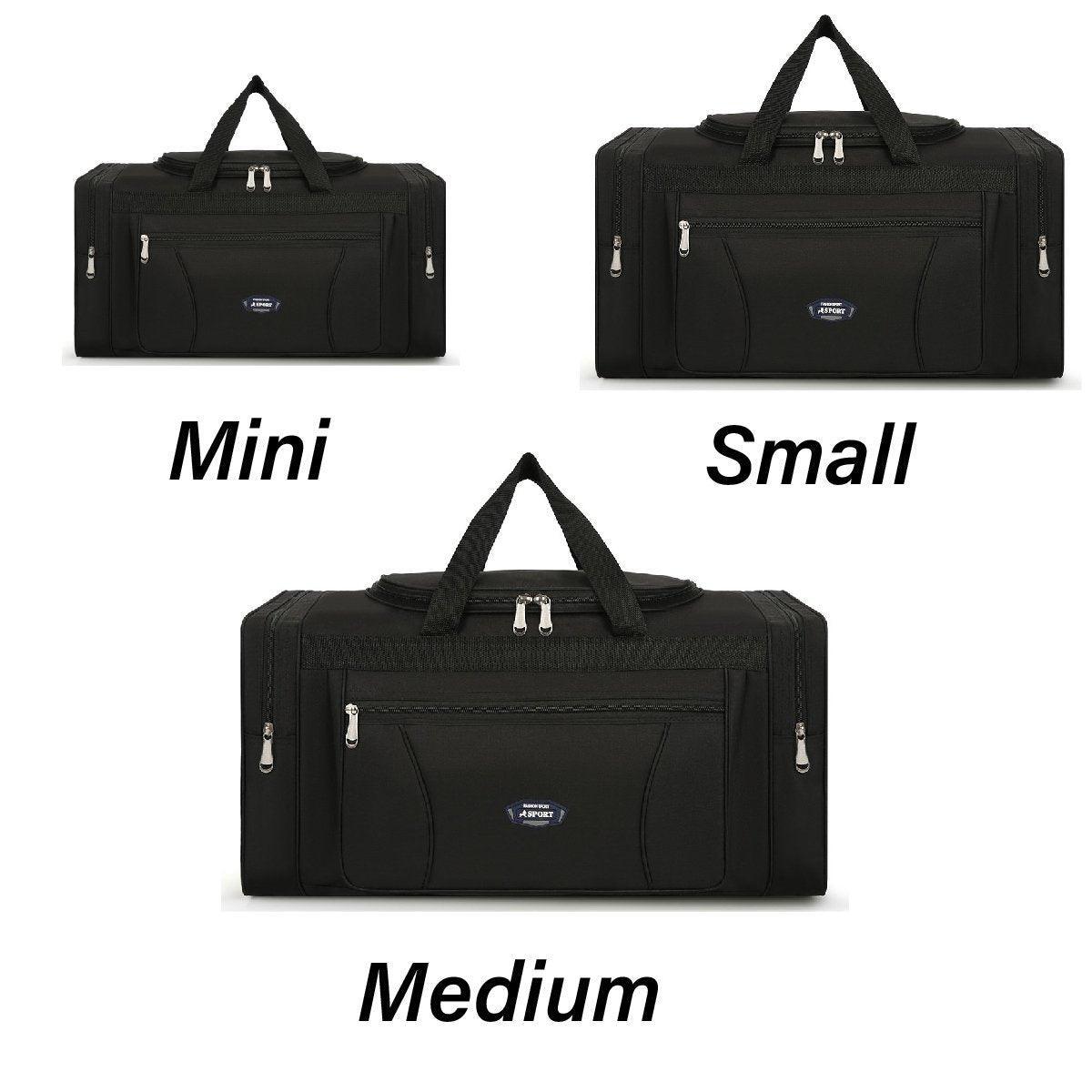 Large Capacity Waterproof Travel Bag - Lightweight Foldable Handbag - Small - Black - SuperSaverAU - view 4