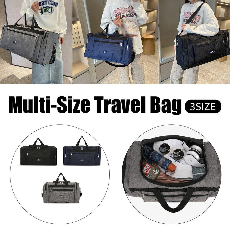 Large Capacity Waterproof Travel Bag - Lightweight Foldable Handbag - Small - Grey - SuperSaverAU - view 1