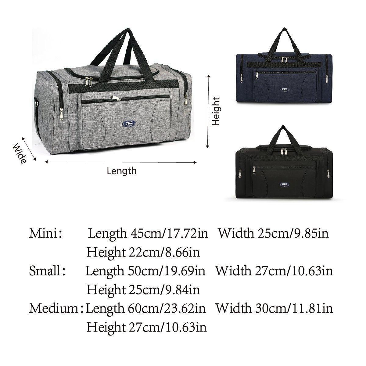 Large Capacity Waterproof Travel Bag - Lightweight Foldable Handbag - Small - Grey - SuperSaverAU - view 2