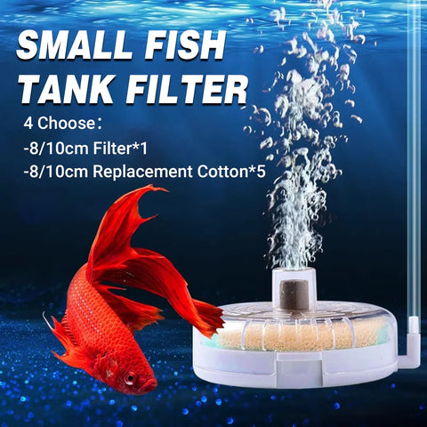 Premium Aquarium Mini Small Tank Filter with Aeration - 10cm