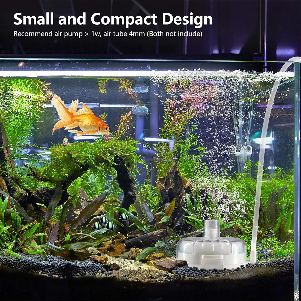 Premium Aquarium Mini Small Tank Filter with Aeration - 10cm