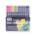 Watercolor Brush Pen Set 12-120 Colours, Dual Tip Flexible Markers - SuperSaverAU - view 5