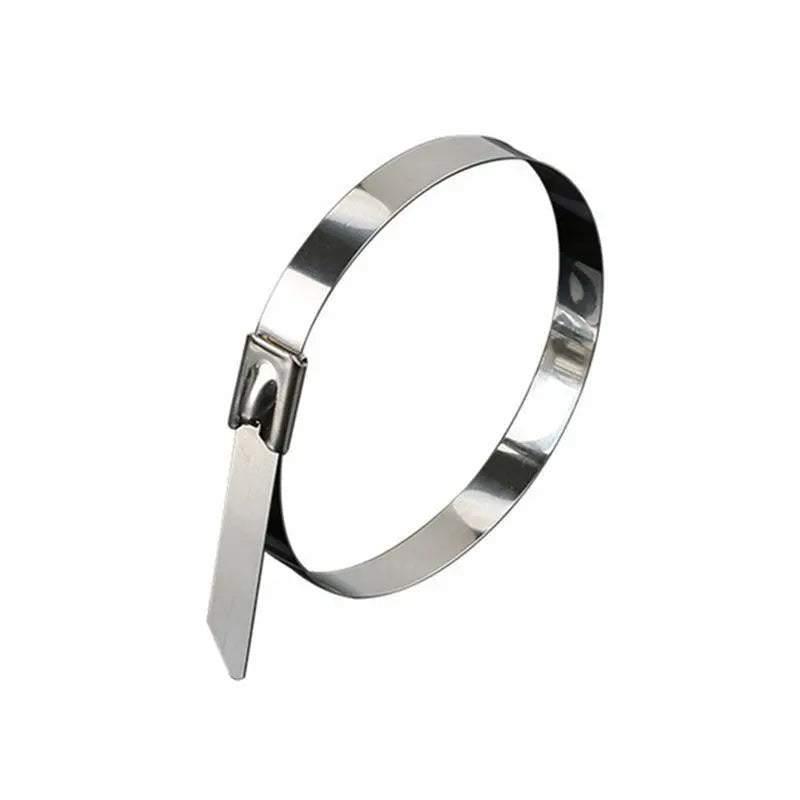 SS304 Stainless Steel Cable Ties - 100 Pack, 4.6x500mm, Marine Grade