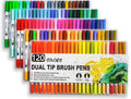 Watercolor Brush Pen Set - 12/24/36/48/72/120 Colours, Dual Tip, Non-Toxic - SuperSaverAU - view 2