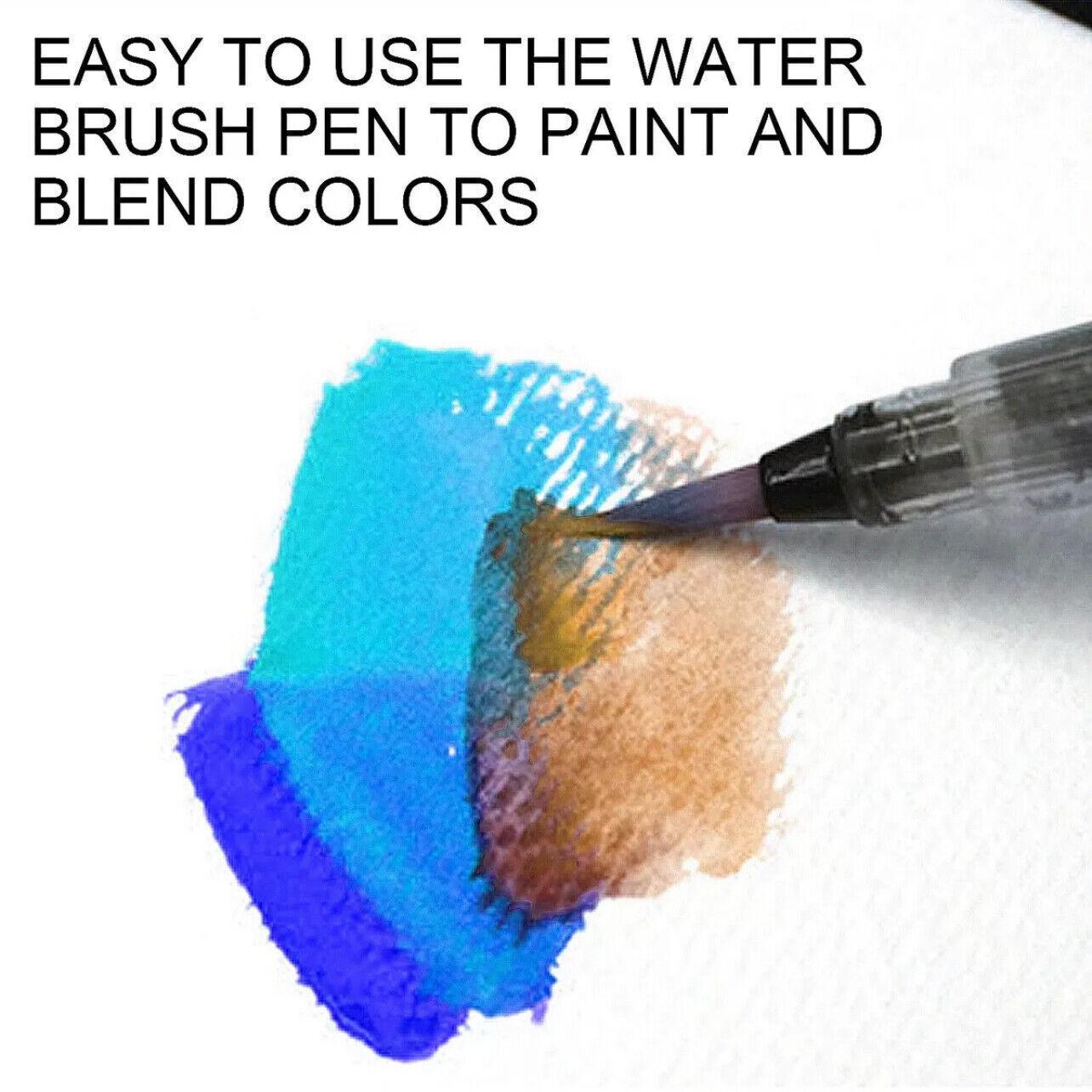 12-90 Watercolour Paint Set with Brush - Vibrant, Portable, Non-Toxic