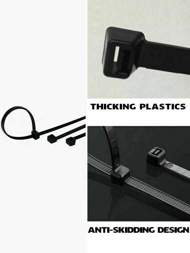 50 Pack UV Stabilised Nylon Cable Ties - 10x1200mm Black