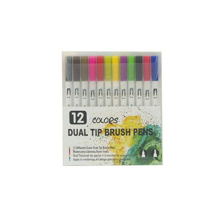 Watercolor Brush Pen Set - 12/24/36/48/72/120 Colours, Dual Tip Markers