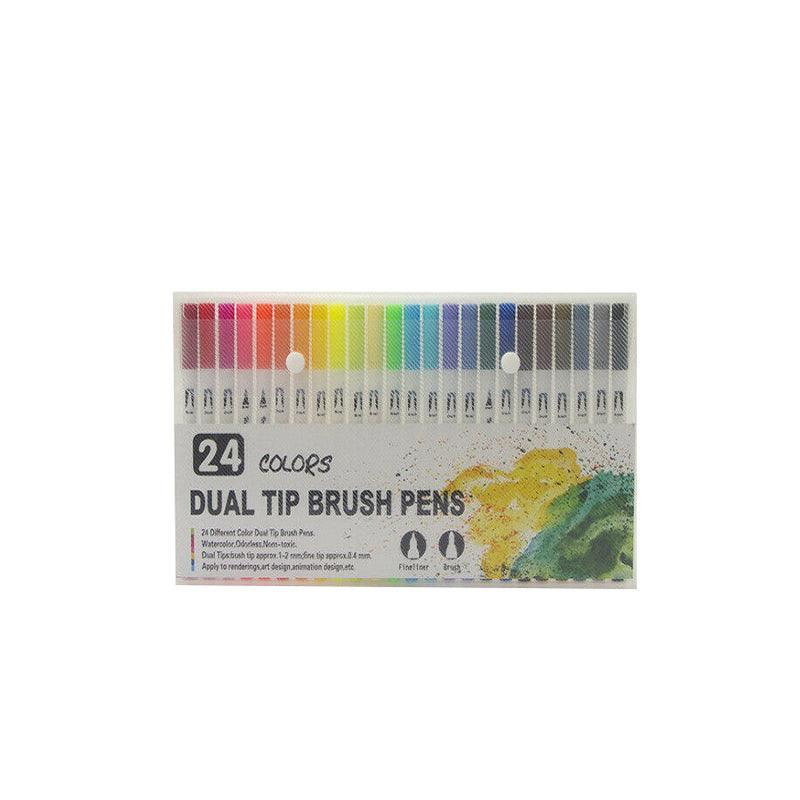 Watercolor Brush Pen Set - 12/24/36/48/72/120 Colours, Dual Tip Markers