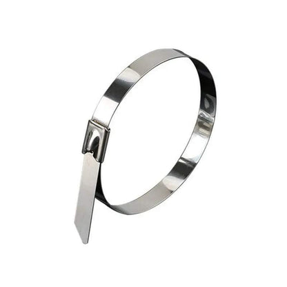 100pcs Stainless Steel Cable Ties - Marine Grade SS304 Zip Strap 100-800mm