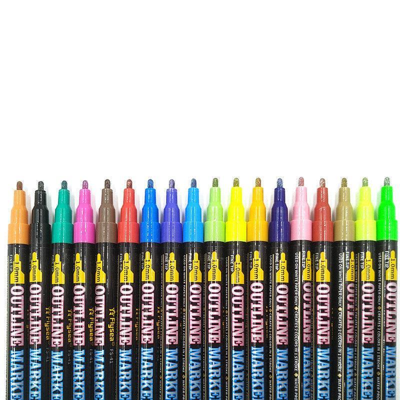 Flysea 80-Colour Acrylic Paint Pens Set, Non-Toxic, Fine & Medium Tips - SuperSaverAU - view 10