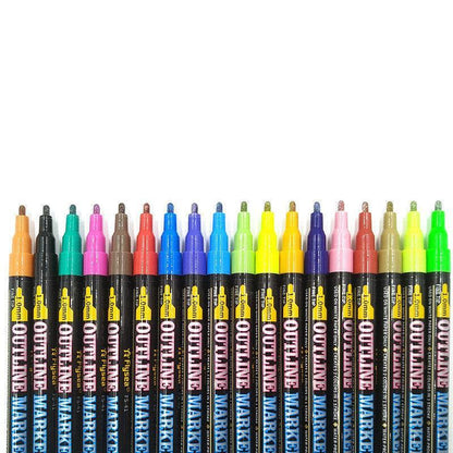 Flysea 12-80 Colours Acrylic Paint Pens Painting Stone Ceramic Glass Markers 0.7 - 80-Colour Set