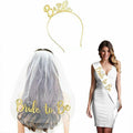 Premium Bride to Be Hen Party Accessories Set Veil Sash and Tiara Package 4