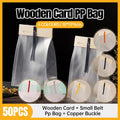 50pcs Transparent Snack Bags Biscuit Candy Bags Resealable Food Packaging - Blue - SuperSaverAU - view 1