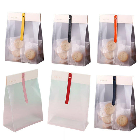 50pcs Transparent Snack Bags Biscuit Candy Bags Resealable Food Packaging - Red - SuperSaverAU - view 2