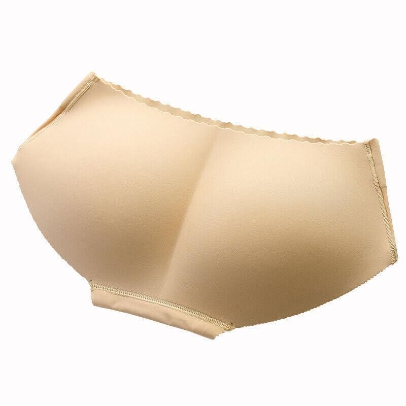 Premium Beige Women's Seamless Padded Butt Lifter Briefs L