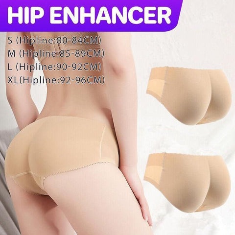 Premium Beige Women's Seamless Padded Butt Lifter Briefs S