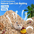 Premium Corncob Small Pet Bedding with Flowers & Plants - 1000g