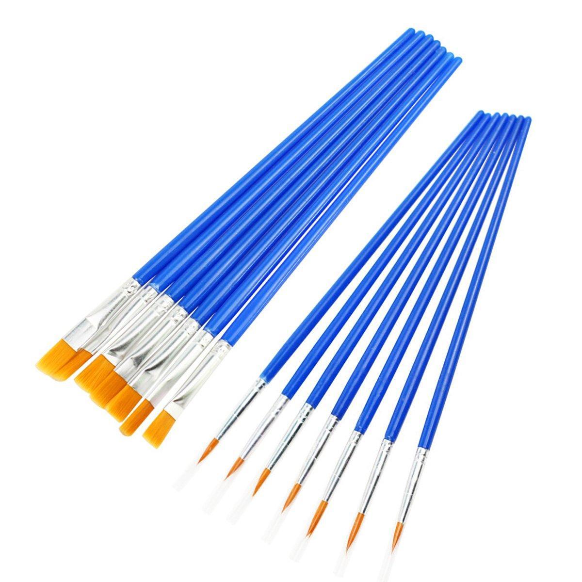 Premium Plastic Flat Tip Paint Brushes – Mixed 100 Pack