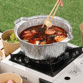 10PCS Heavy-Duty Aluminum Foil Pots - Perfect for Hotpot and Camping - 4000ml - SuperSaverAU - view 4