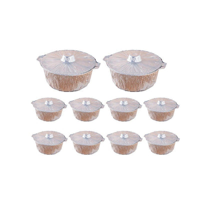 10PCS Heavy-Duty Aluminum Foil Pots - Perfect for Hotpot and Camping - 4000ml