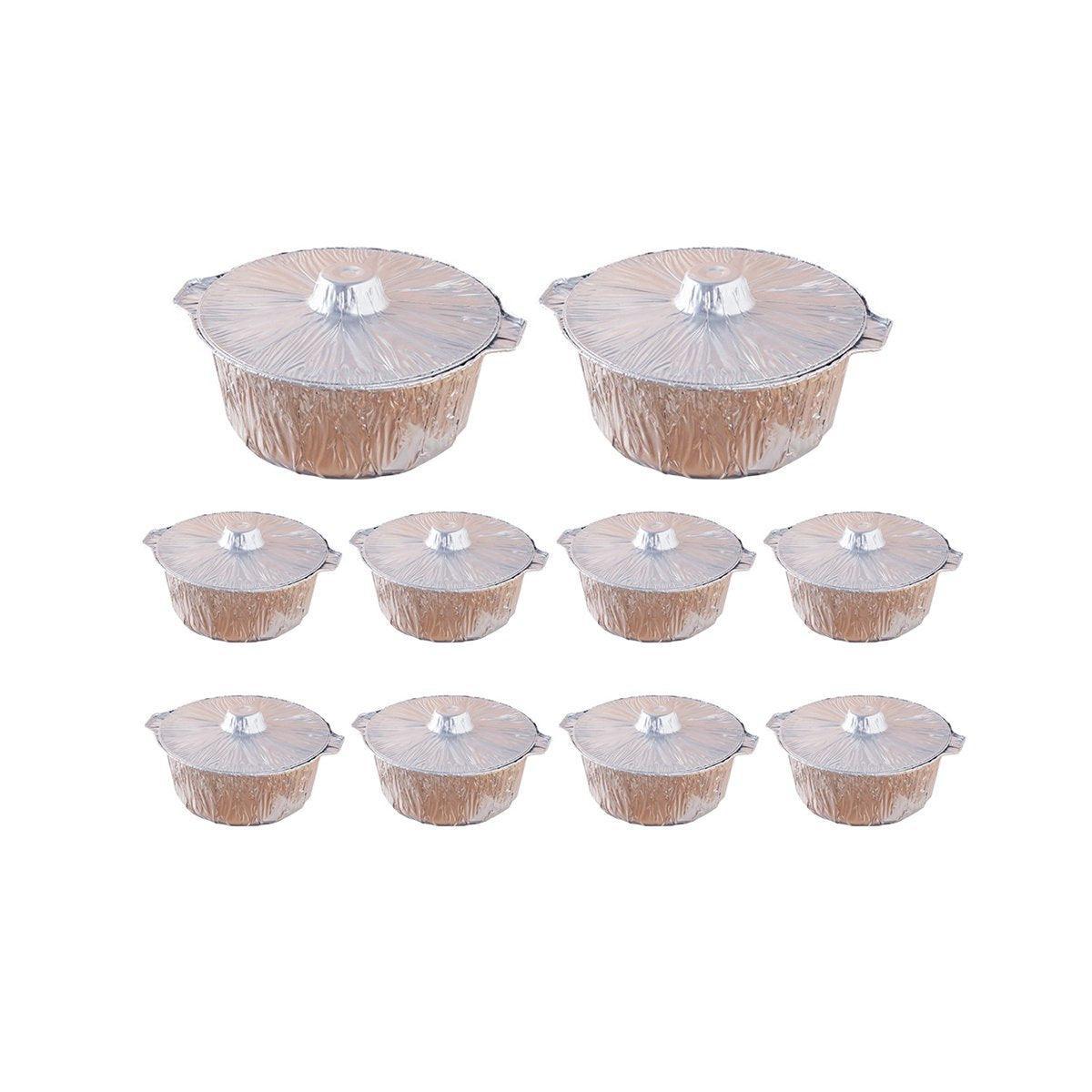 10PCS Heavy-Duty Aluminum Foil Pots - Perfect for Hotpot and Camping - 4000ml