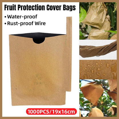 100 Protective Paper Fruit Bags for Orchard Harvest Storage