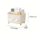 Premium Multi-Function Tissue Box Dispenser – White with Storage