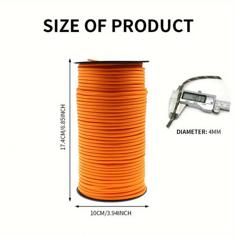 100m Paracord Outdoor Camping Binding Braided Rope Survival Gear Hiking Rope - Red - SuperSaverAU - view 2