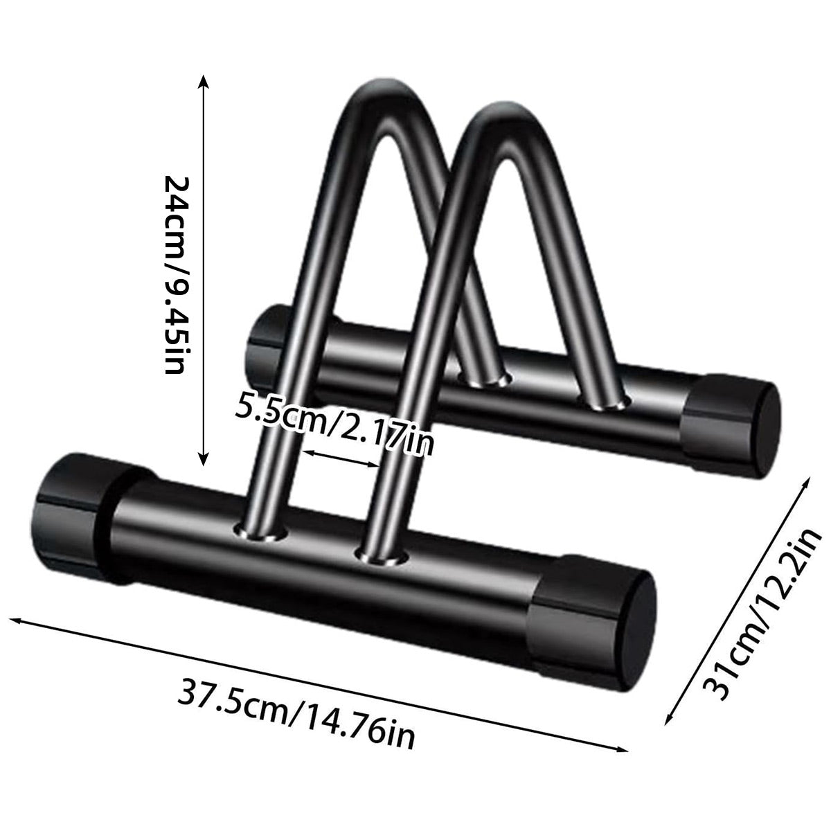 Premium Portable Floor Bike Rack with High Carbon Steel Frame - Black
