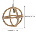 Parrot Toy with Ball Ring & Hemp Rope, 17cm - Interactive Chew & Swing Activity - SuperSaverAU - view 3