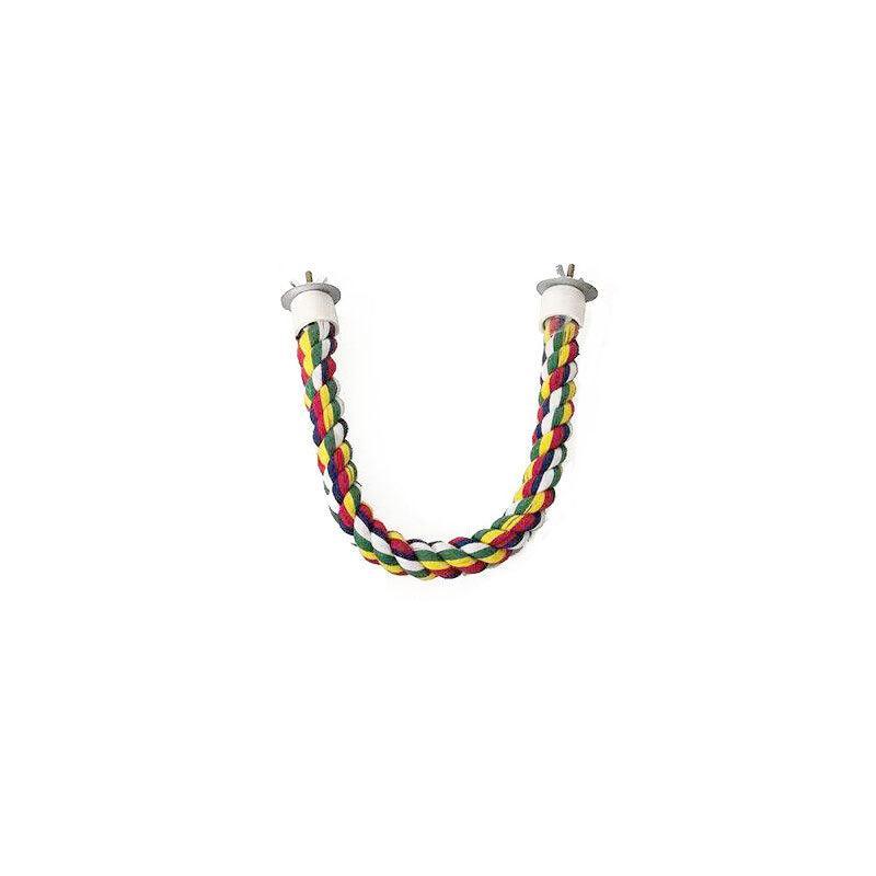 Premium Parrot Cotton Rope Perch Colourful Cage Swing - 105cm
