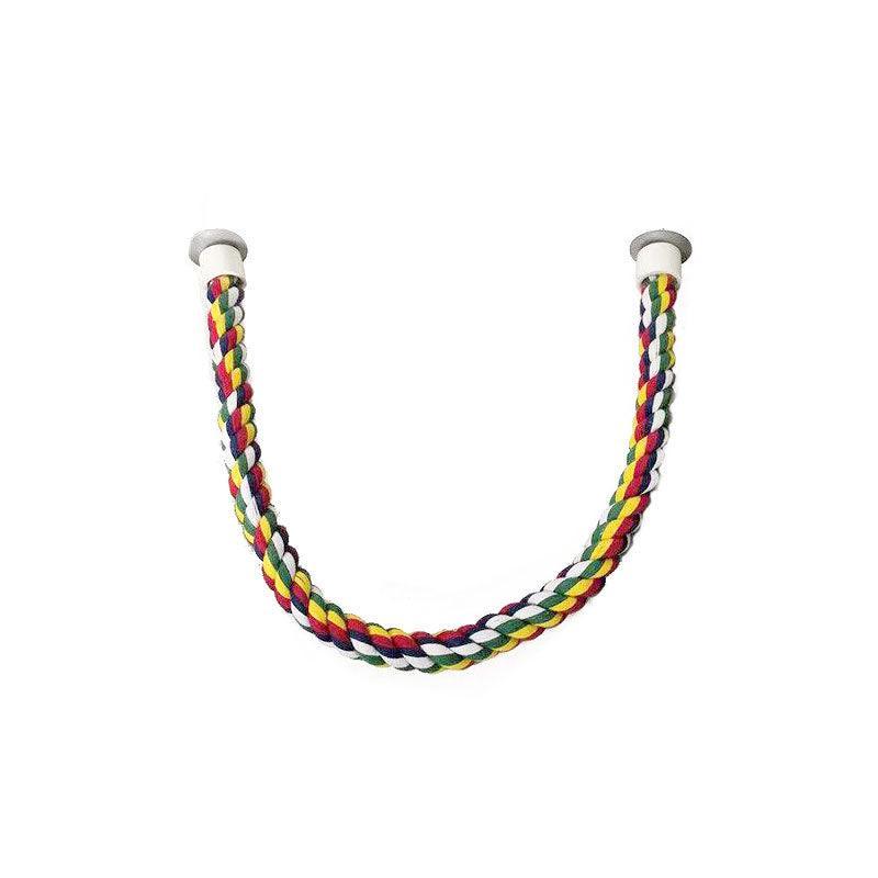 Premium Parrot Cotton Rope Perch Colourful Cage Swing - 105cm