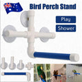 Premium Bird Shower Perch Stand with Foldable Suction Cup Mount