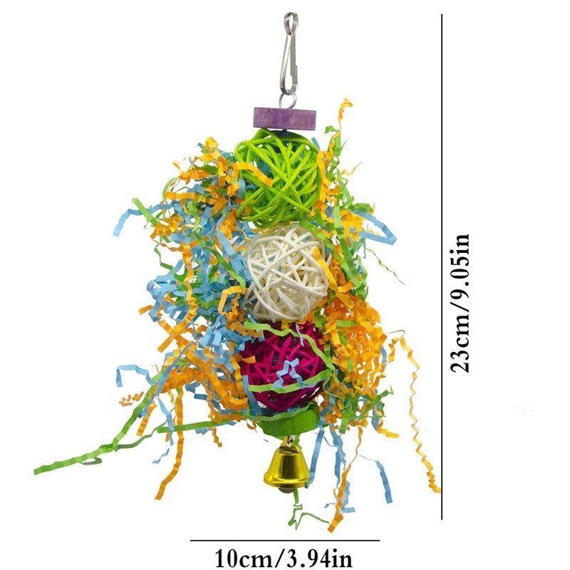 Premium Balacoo Bird Parrot Shredding Toys with Bell - 3pcs