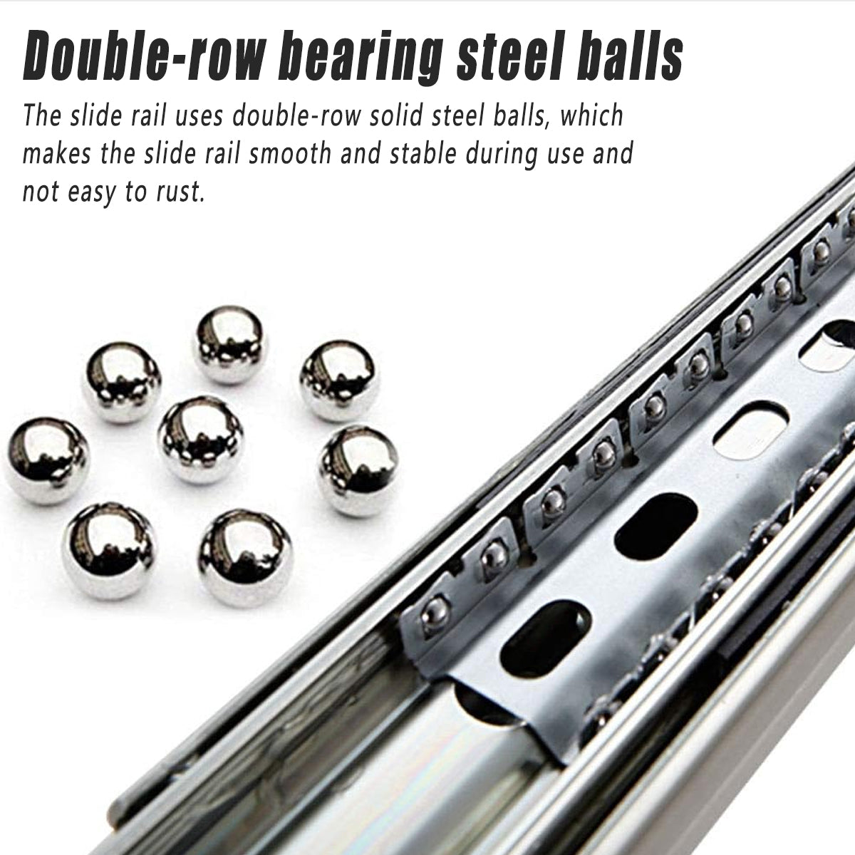 1 Pair Locking Drawer Slides Heavy Duty 120kg Runners Trailer 16 18 20 22 Inch - 16inch/400mm - SuperSaverAU - view 4
