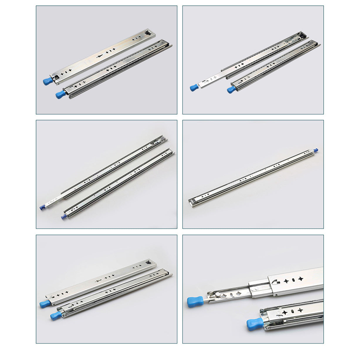 1 Pair Locking Drawer Slides Heavy Duty 120kg Runners Trailer 16 18 20 22 Inch - 20inch/500mm - SuperSaverAU - view 3