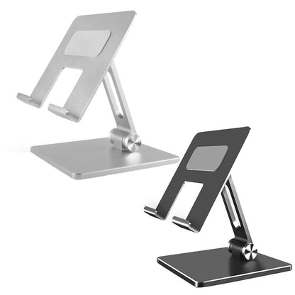 Foldable Aluminum Alloy Tablet Phone Holder - Grey