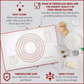 Premium Non-Stick Silicone Baking Mat – Red 80 x 60cm with Measurement Scale