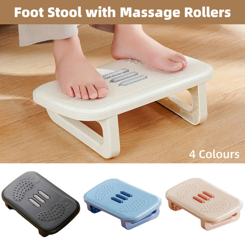 Premium Blue Ergonomic Under Desk Footrest Anti Fatigue Office Foot Support