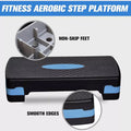 Premium Adjustable Aerobic Step Platform with Non-Slip Diamond Surface - Green