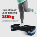 Premium Adjustable Aerobic Step Platform with Non-Slip Diamond Surface - Green