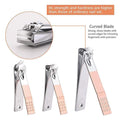 Premium 18-Piece Rose Gold Manicure Pedicure Set Stainless Steel Travel Grooming Kit