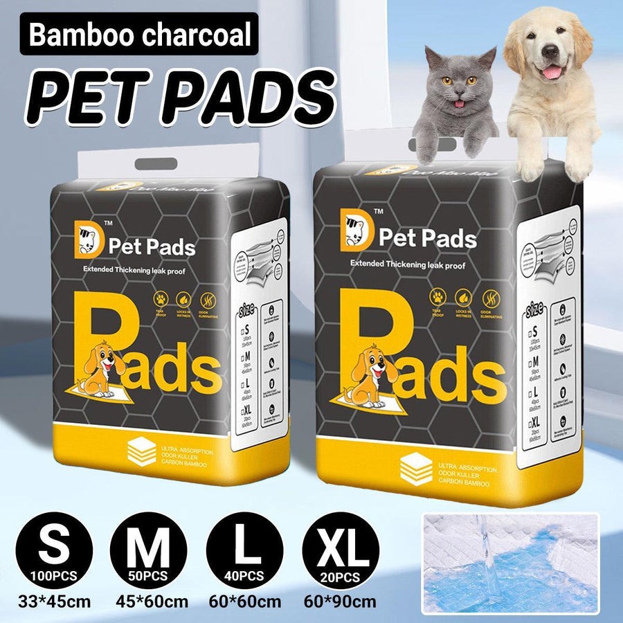 Pet Pad Manufacturers Bamboo Charcoal Deodorant Pads for Dogs Cats - M-50PCS 45*60cm - SuperSaverAU - view 1